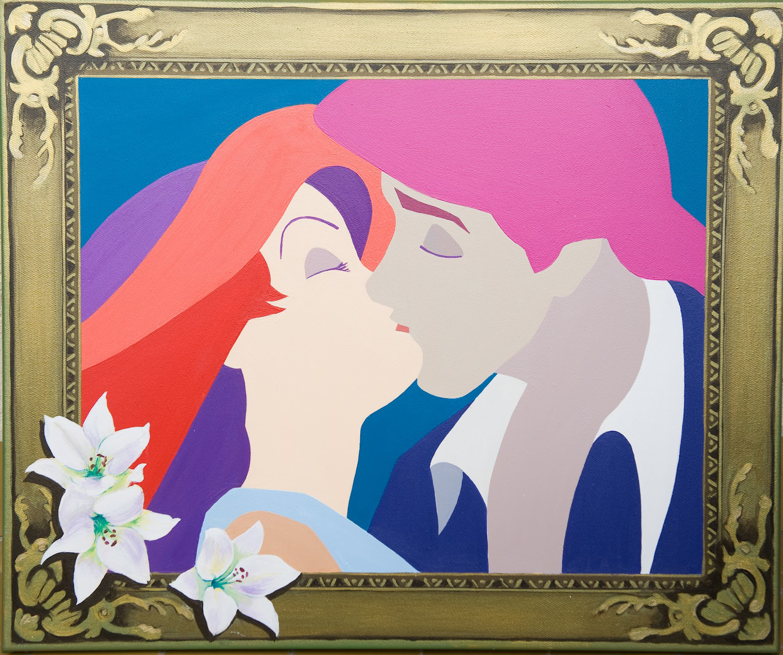 Csók, akril, vászon, 50x70 cm, 2011. (magántulajdonban)